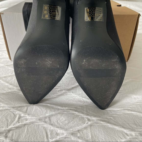 Call It Spring HAILASSI Black Sock Booties 7 - Picture 7 of 10